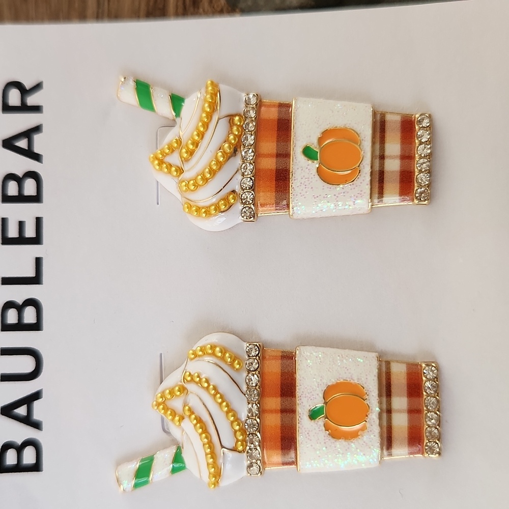 Baublebar Pumpkin Spice Earrings NWT
